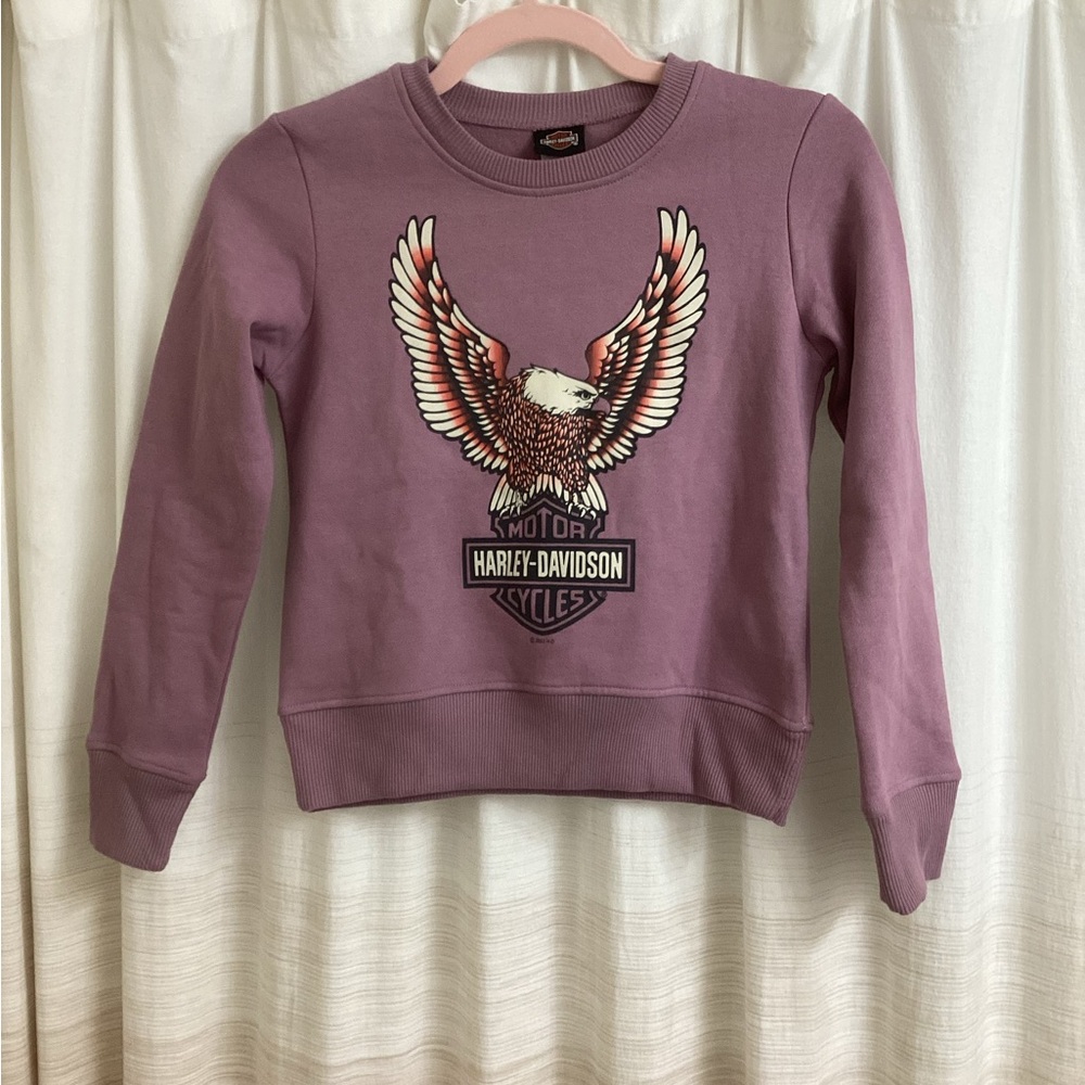 Harley-Davidson Purple Sweatshirt with Eagle Graphic